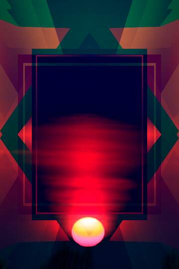 FX №191903 Red Sunset. Background. Design Frame Template