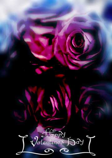 FX №191168 Flower rose  valentines day card