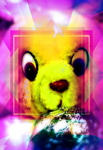 FX №191516  Easter bunny with chocolate egg Template Frame