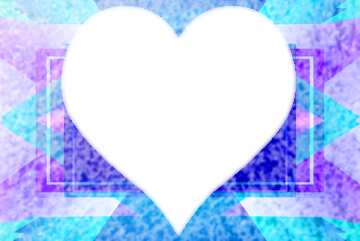 FX №191569  Frost glass love heart Template