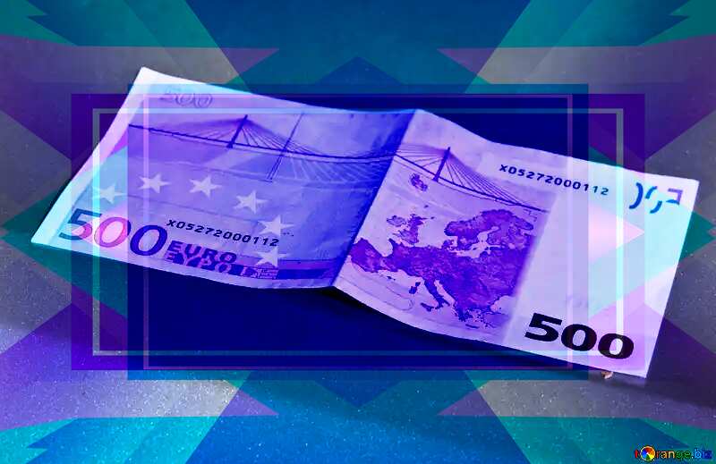 Bill 500 Euro Money Business Infographic Design Frame Responsive Template №5903