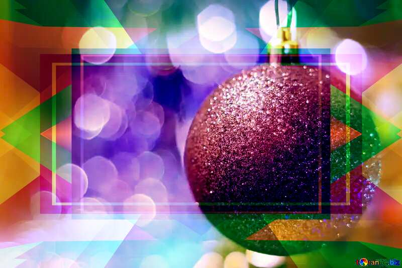 Bright color Christmas background. Frame Design Template №6672