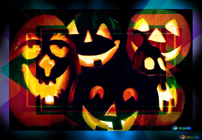  Halloween faces Halloween Invite Template №5931