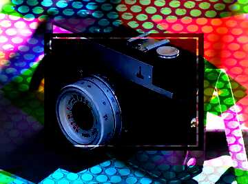 FX №192208  Geometric Grill iron deco art style Frame Old Camera Children`s