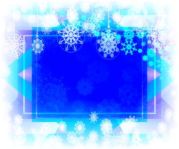 FX №192317 Christmas Blue background frame white