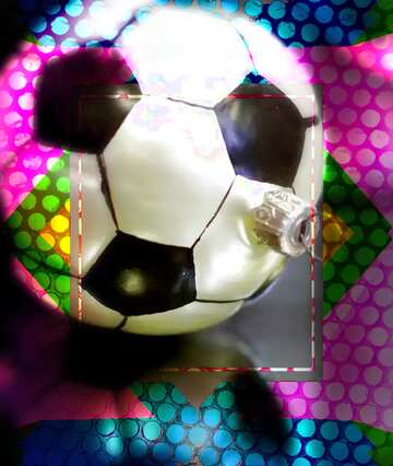 FX №192188 Christmas Decoration Soccer Ball Geometric Grill Hole Metal