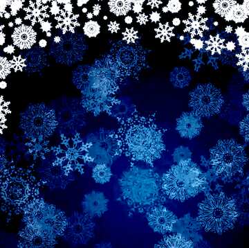 FX №192311 Dark  Blue Christmas snowflakes  background