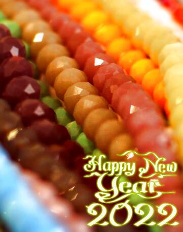 FX №192301 beads blur frame happy new year