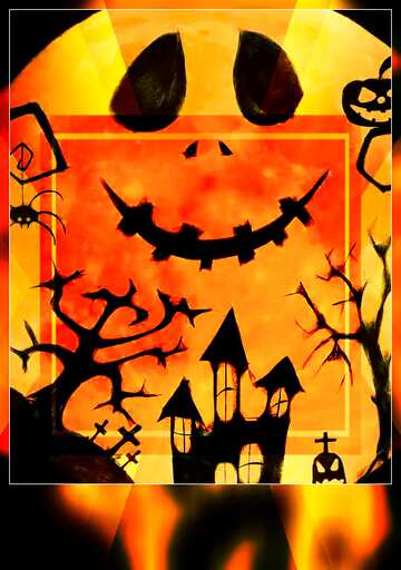 FX №192870 Halloween frame dark banner design