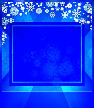 FX №192363 Blue Christmas card  frame template
