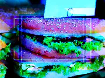 FX №192518 sandwich with salad template heart