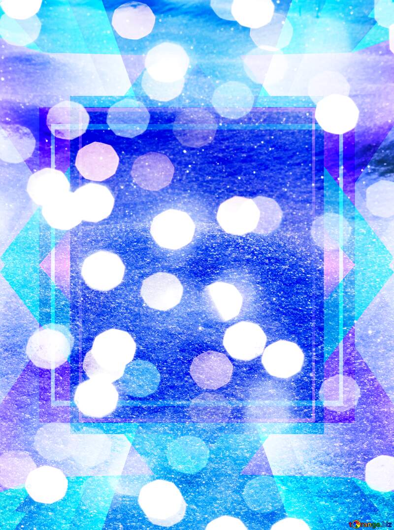  Blue Snow Background Frame Design Template №833