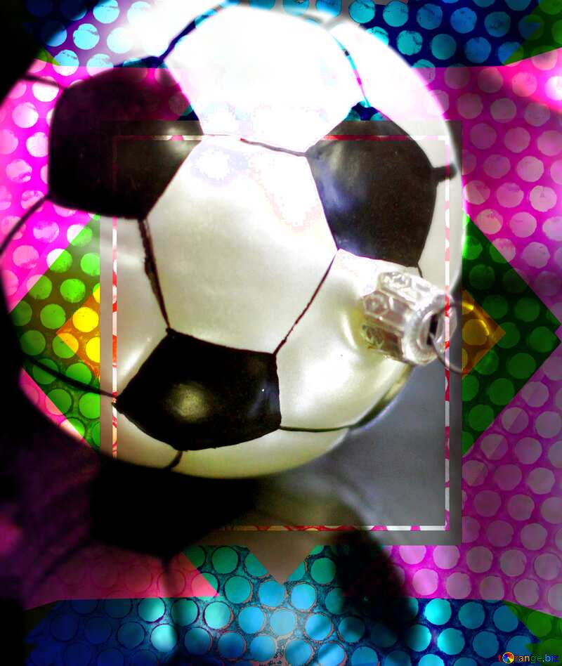 Christmas Decoration Soccer Ball Geometric Grill Hole Metal №49524
