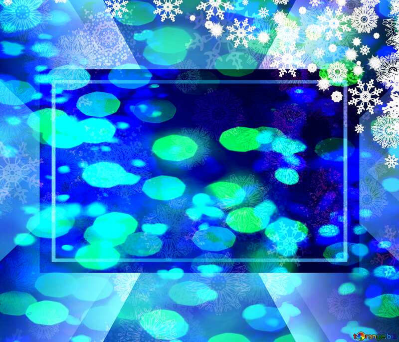 Blue Christmas background Bokeh lights design №40658