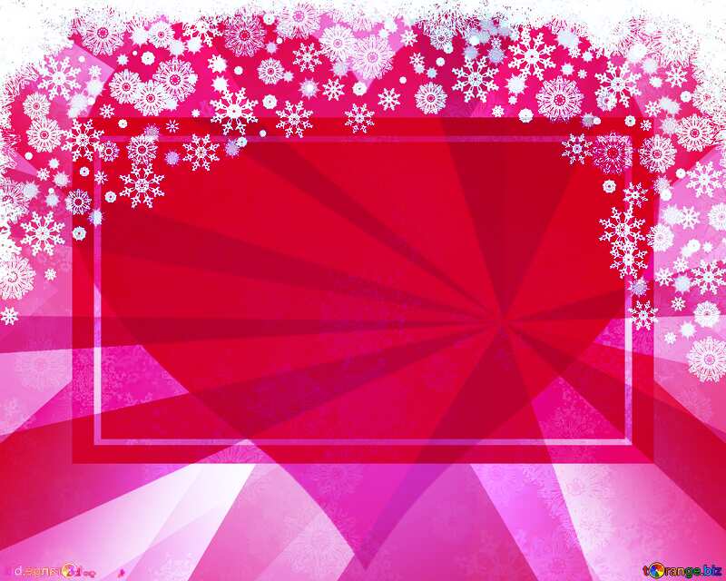 red Christmas background heart design frame №40658