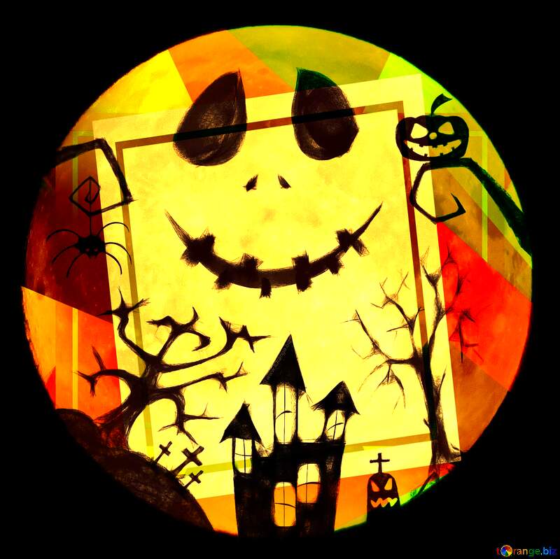 Halloween creative abstract template №40468