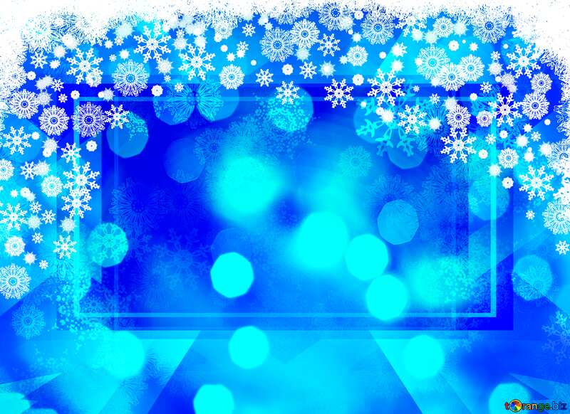 Blue Christmas frame №40658