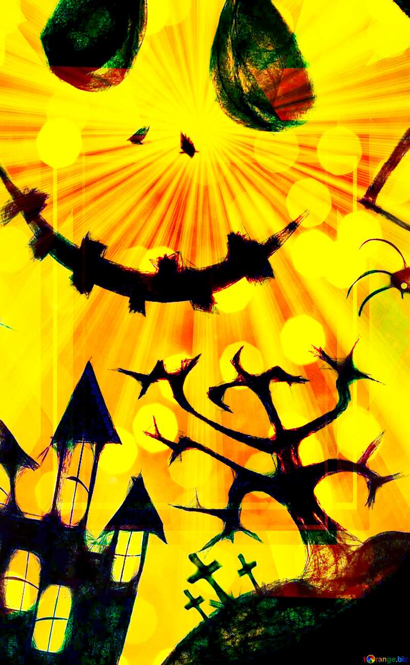 Halloween Rays sunlight template №40468