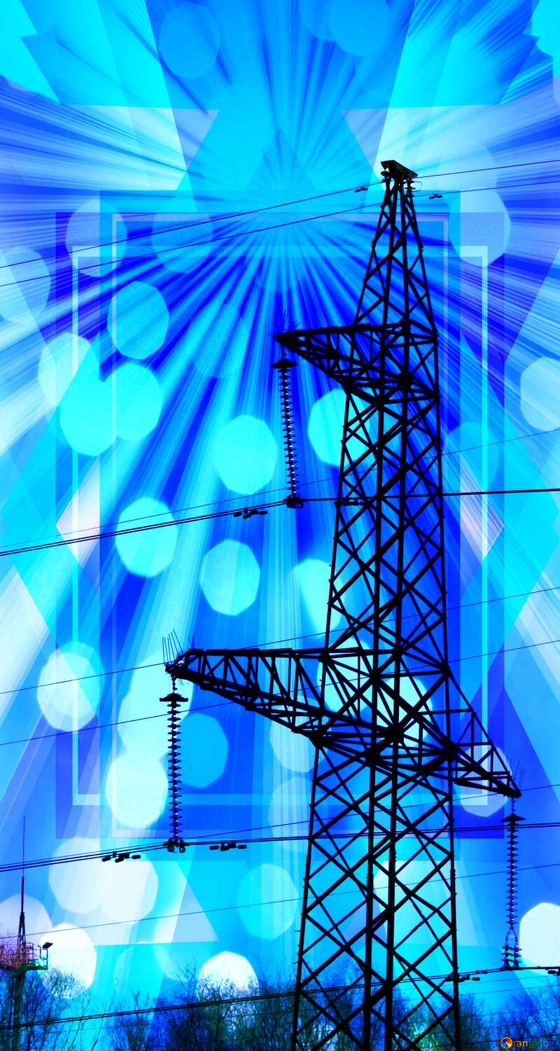  Electricity Power line Illustration Infographic Background Template Frame Design №902