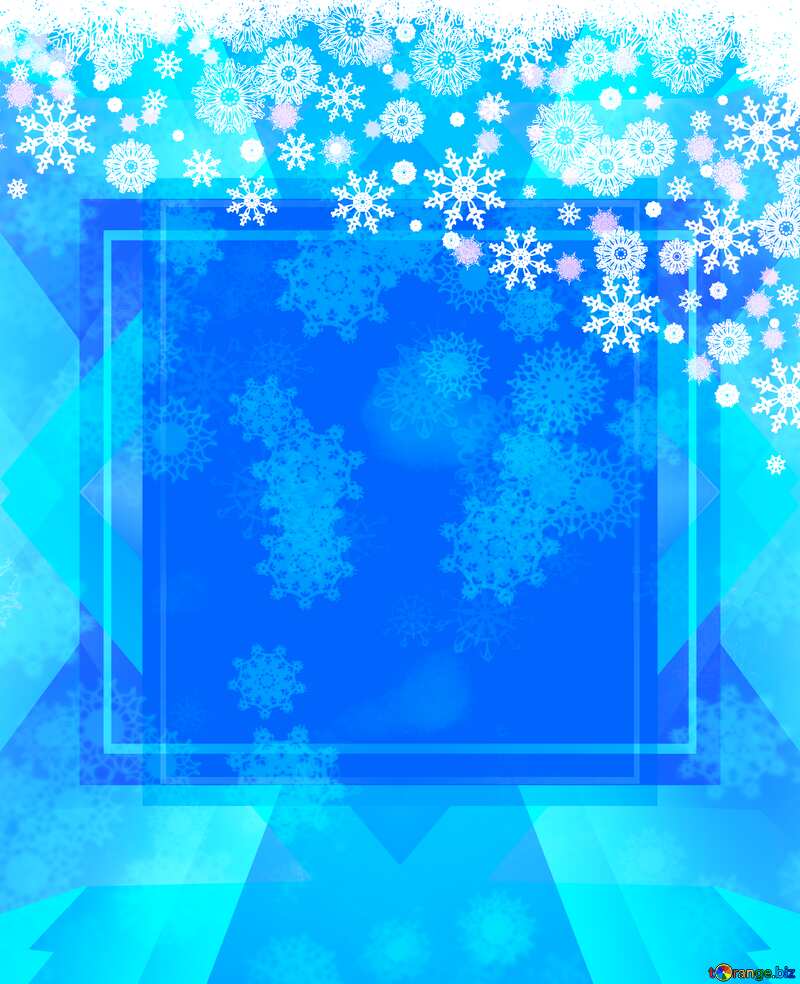 Blue Christmas frame №40658