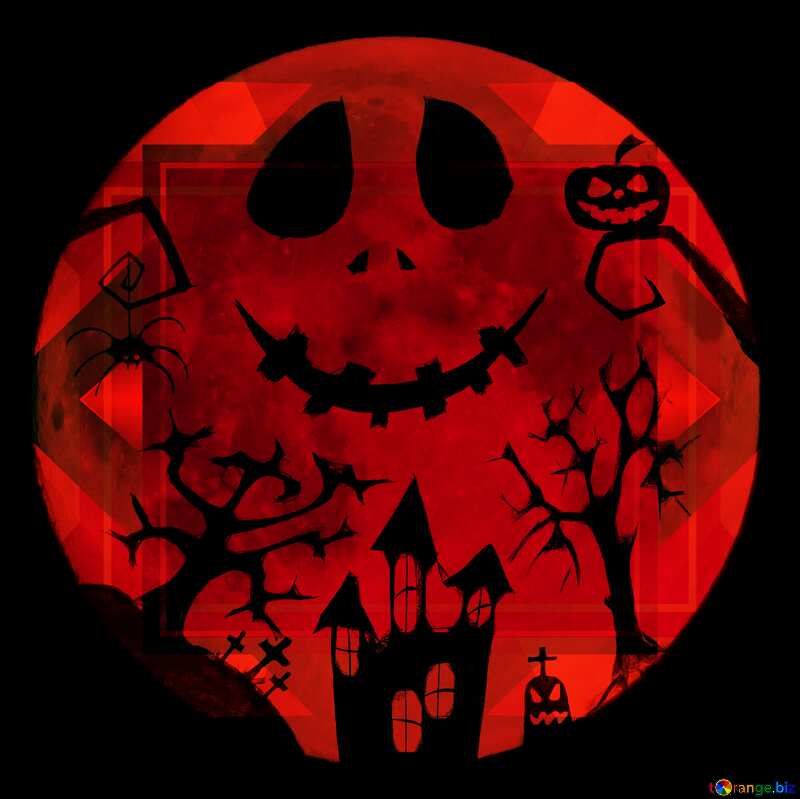 Halloween red moon №40468