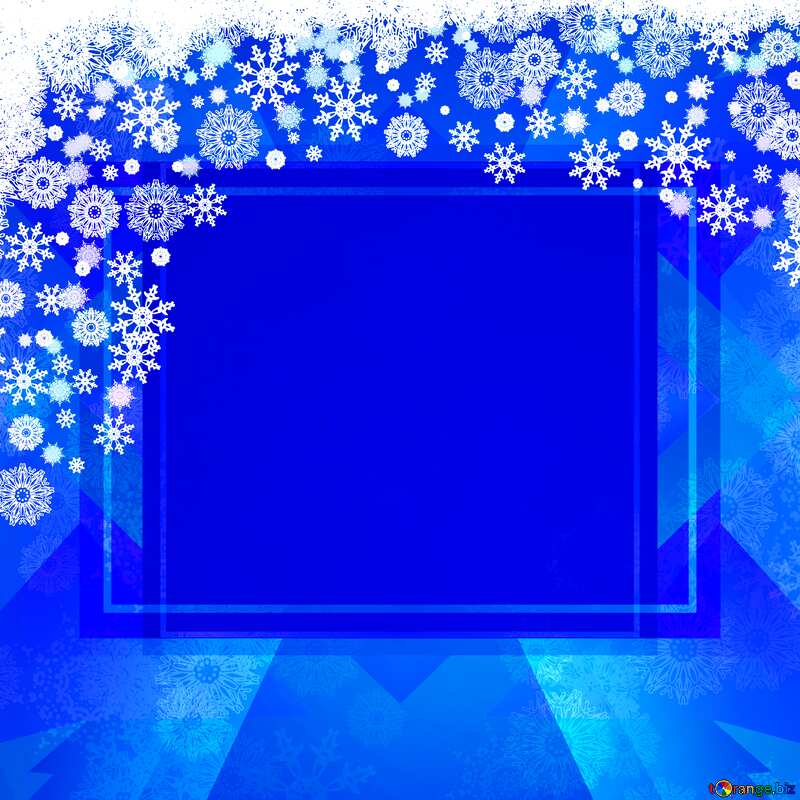 Blue Christmas snowflakes  template №40658