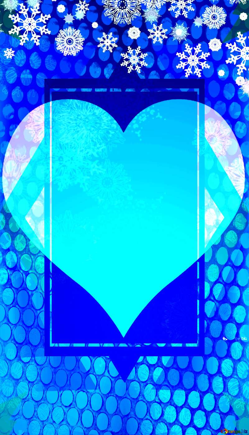 Blue Christmas background love geometric fragment №40658