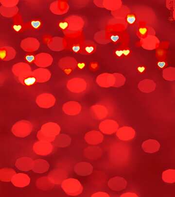 FX №193936 Glowing hearts Christmas red bokeh  background