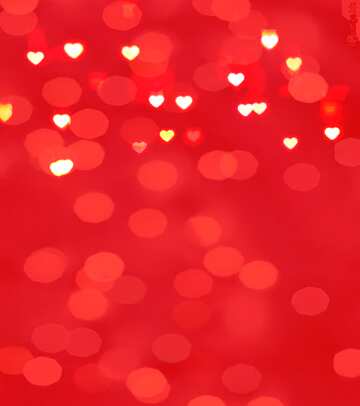 FX №193935 Glowing hearts love red bokeh  background