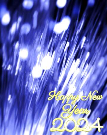 FX №193101 happy new year 2024 lights blue background
