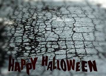 FX №193667 Cracked asphalt Happy Halloween