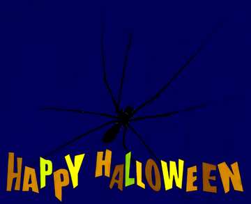 FX №193617 Spider frame blue  happy halloween