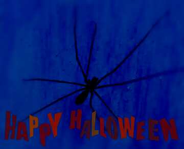 FX №193619 Spider happy halloween blue card