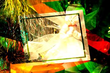 FX №193148 Christmas angel. creative abstract geometrical template frame