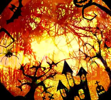 FX №193560 Halloween clipart Spooky forest Template