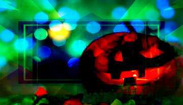 FX №193898 Halloween pumpkin lights rays template design