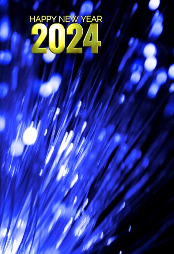 FX №193099 happy new year 2024 lights blue template