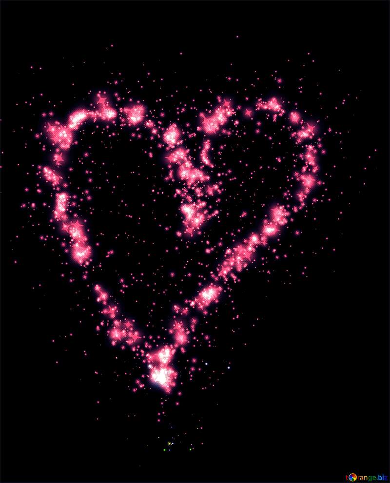 Heart pink  space star №39971