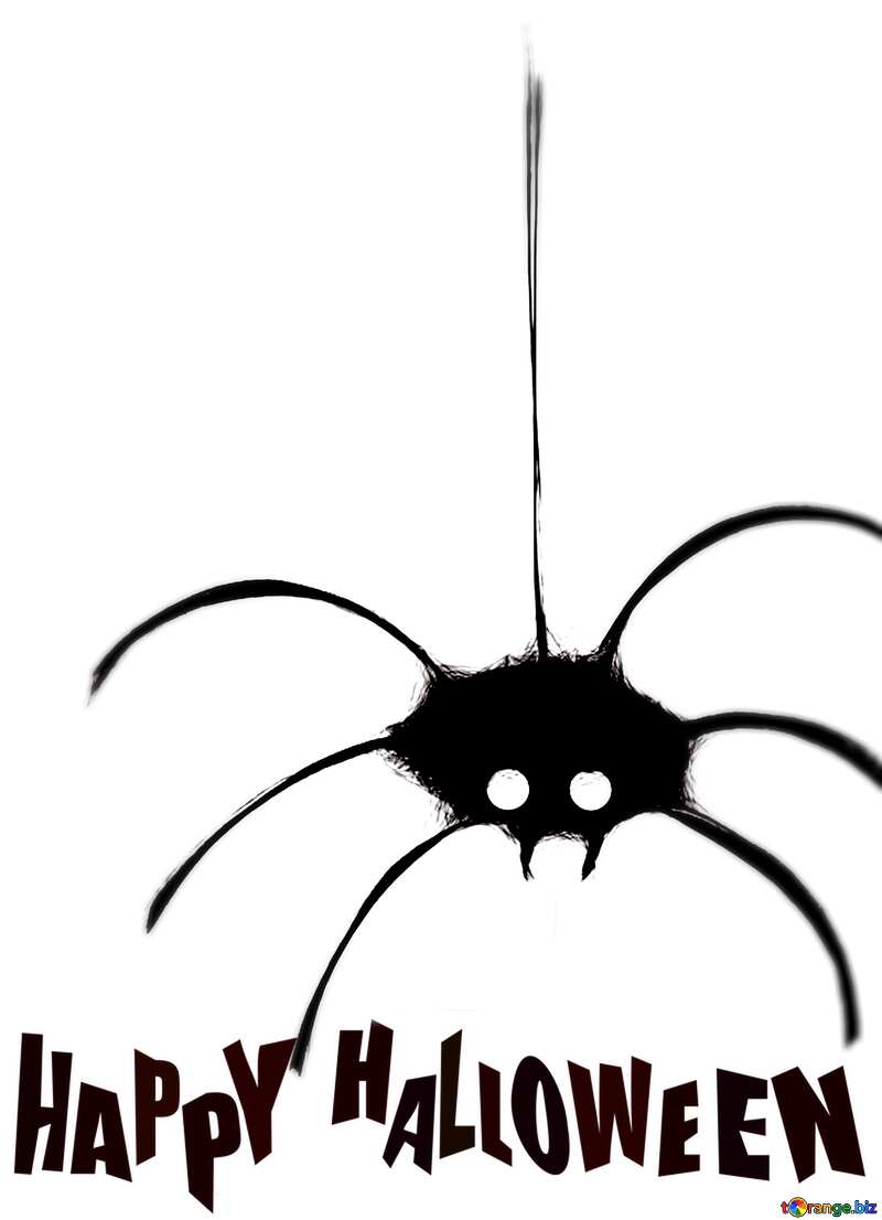 Clipart for Halloween Spider blur frame happy halloween №40486