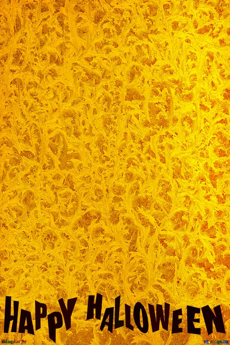 yellow old smooth paper Happy Halloween №33004