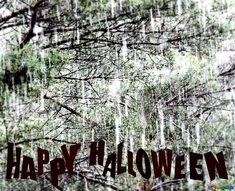 Download free picture Autumn rain Happy Halloween on CCBY License