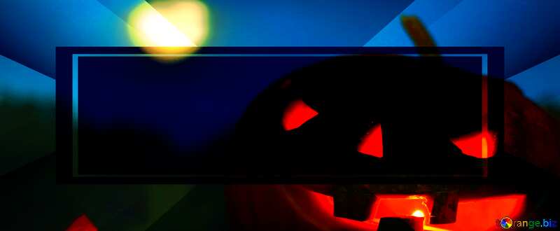 Halloween pumpkin banner  background №46171