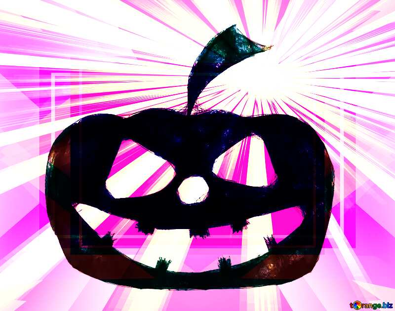 Halloween Pumpkin Rays responsive design layout №40495
