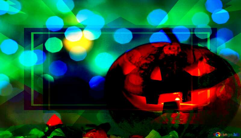 Halloween pumpkin lights rays template design №46171