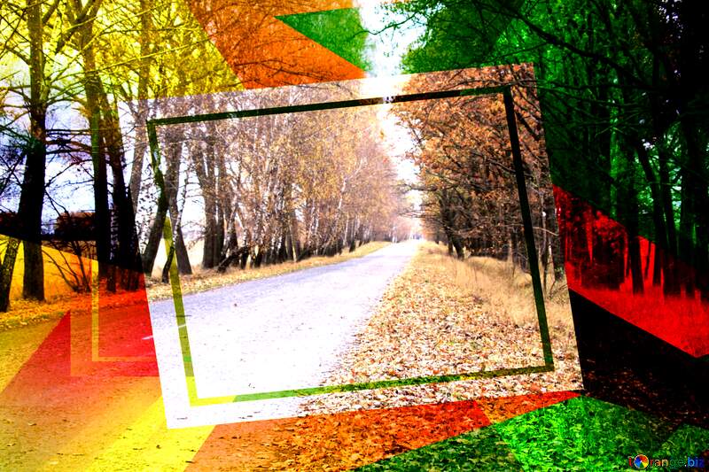 Road roadside Creative abstract Geometrical Future Trend template frame №3509