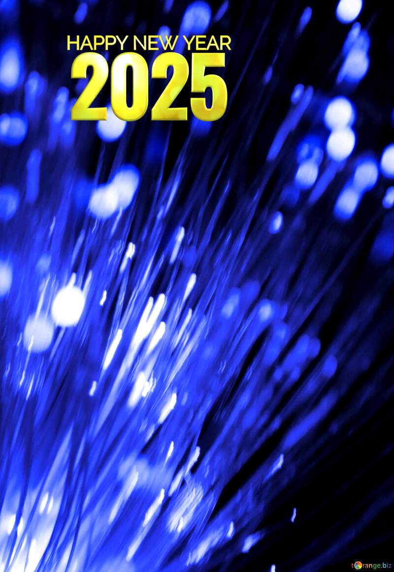 happy new year 2024 lights blue template №41330