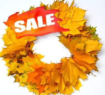 FX №194996 Autumn wreath frame sale discount banner design letter