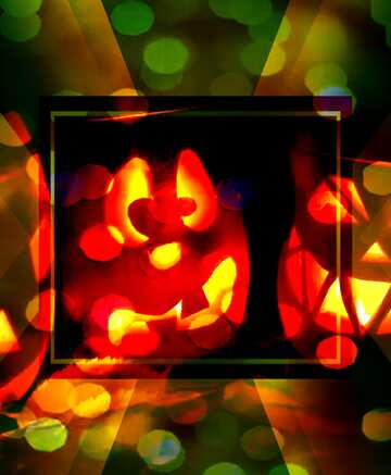 FX №194061  Pumpkins Bokeh Background Design Banner Halloween