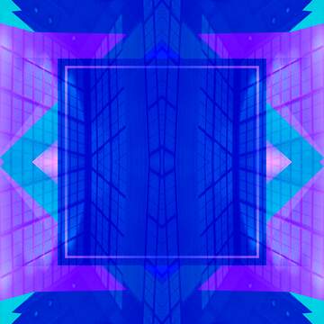 FX №194557  Geometric square backdrop blue Blank Frame
