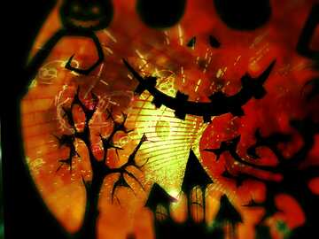 FX №194091 Halloween picture effect blur frame
